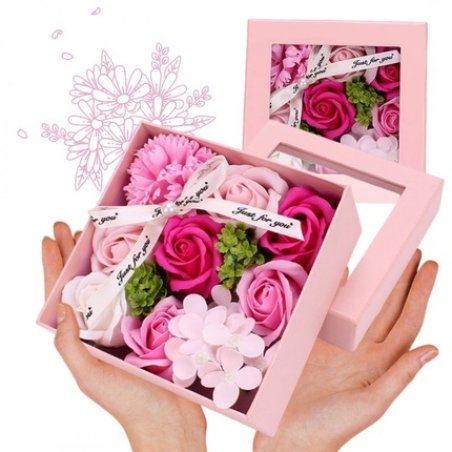 Ecarla Scented Soap Flower Bouquet In Decorative Box Buk02r