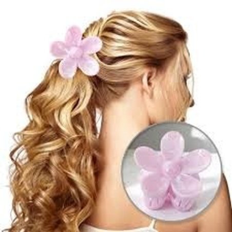 Ecarla Hair Clip Xl Flower Marble Pink Sp379r