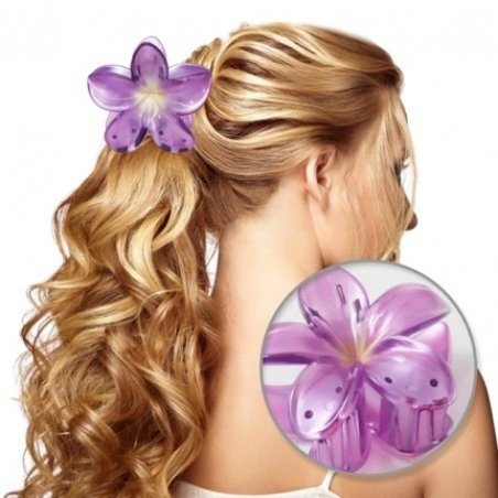 Ecarla Hair Clip Xl Flower Ombre Purple Sp397f Stylish And Functional Hair Accessory