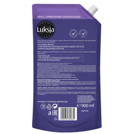 Sarantis Luksja Aroma Senses Deeply Relaxing Liquid Soap With Lavender Scent Refill 900 Ml