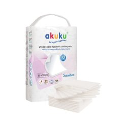 Akuku Disposable Changing Pads For Infants Sensitive 90 X 60 Cm 10 Pieces