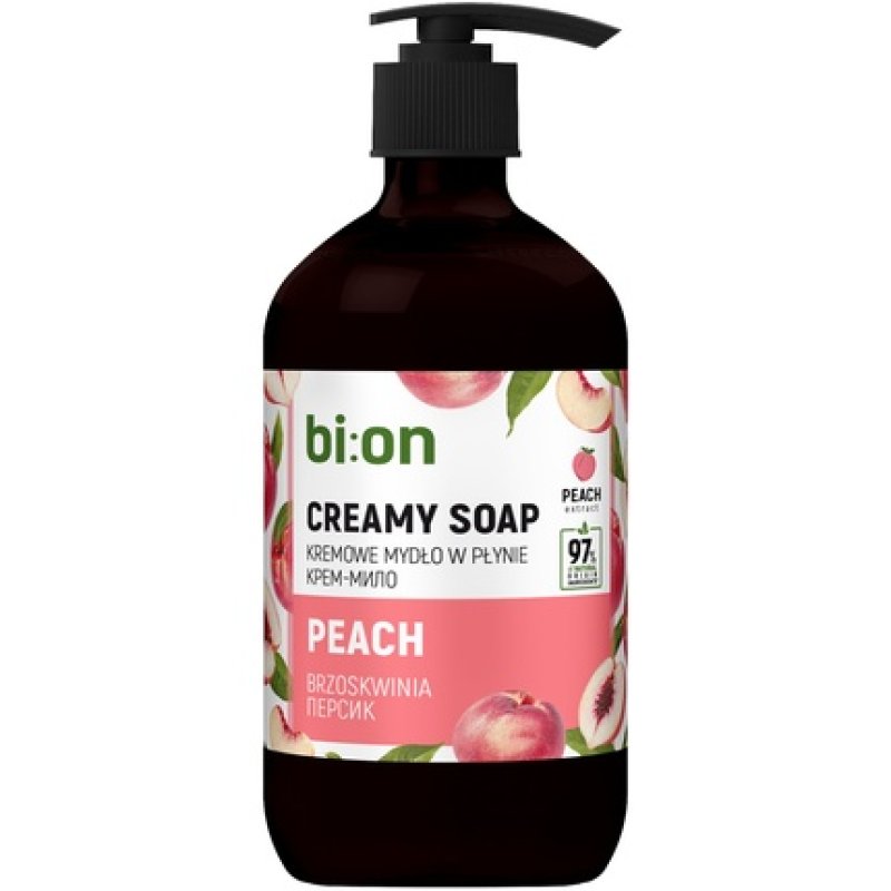 Elfa Pharm Bio Naturell Creamy Liquid Soap With Pump Peach 473 Ml