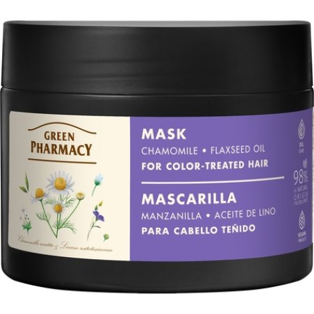 Elfa Pharm Green Pharmacy Hair Mask For Dyed Hair Chamomile And Flaxseed Oil 300 Ml