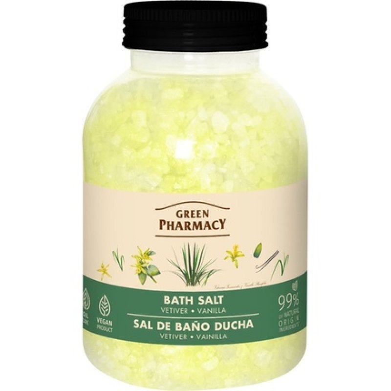 Elfa Pharm Green Pharmacy Bath Salt Vetiver And Vanilla 1000 G