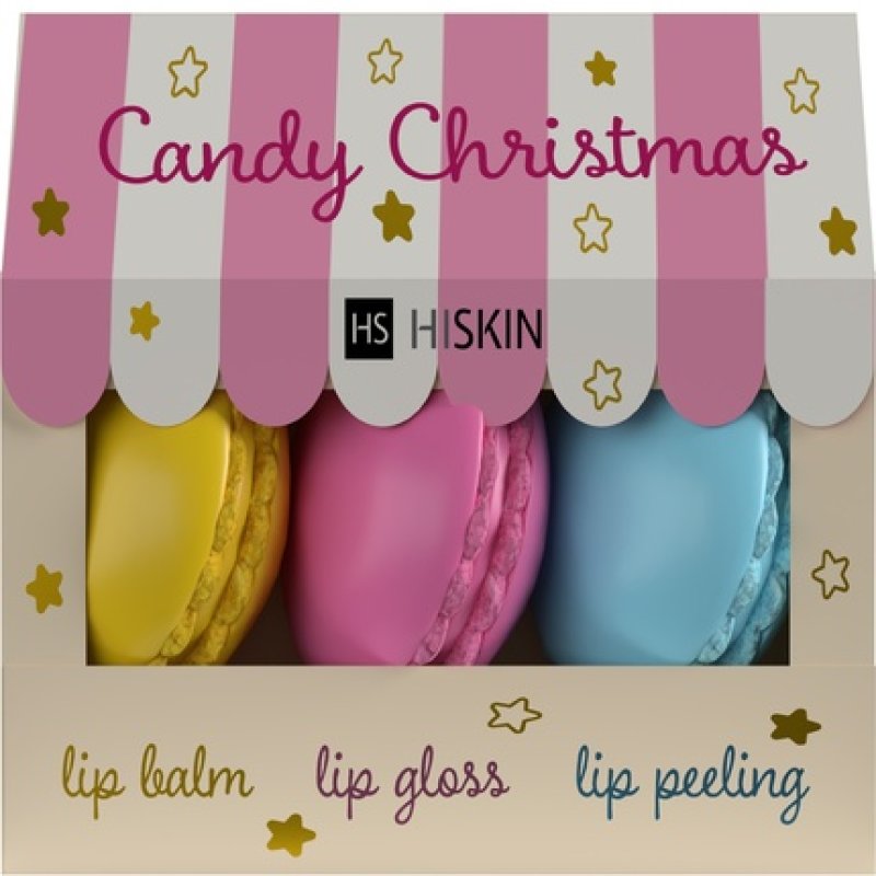 Hiskin Candy Christmas Lip Care Gift Set Scrub Balm Gloss