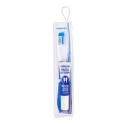 Wellbee Travel Set Adult Toothbrush Medium Toothpaste