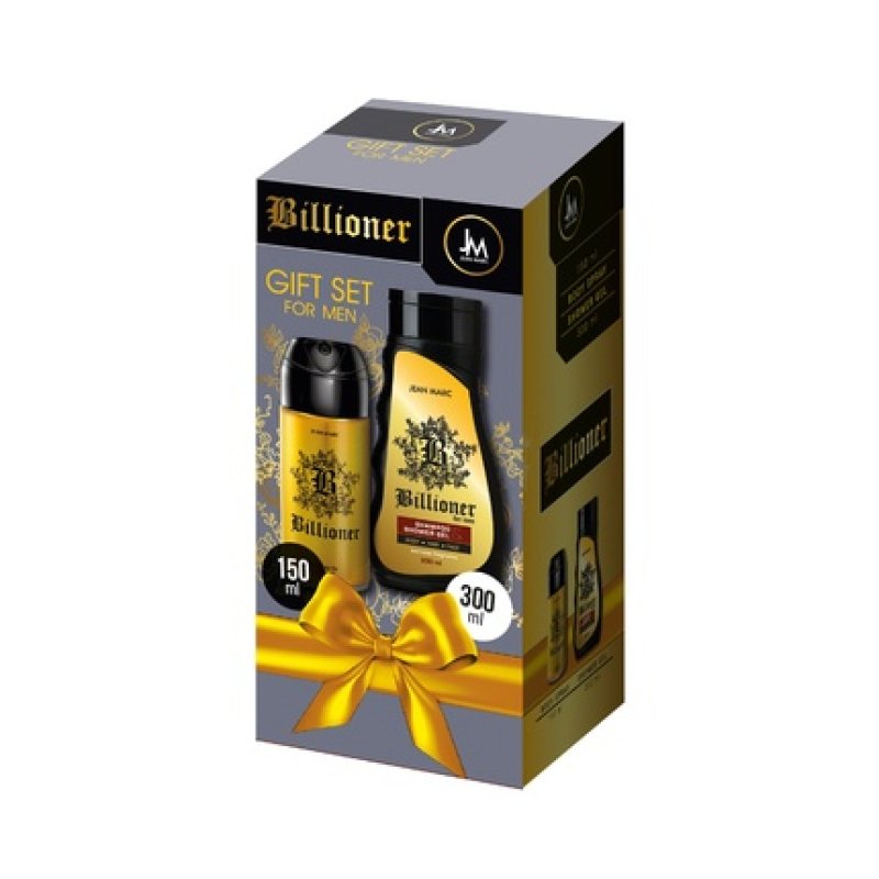 Dramers Jean Marc Billioner Men's Gift Set Deodorant Spray 150 Ml Shower Gel 300 Ml
