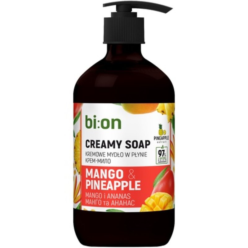 Elfa Pharm Bio Naturell Creamy Liquid Soap With Pump Mango And Pineapple 473 Ml