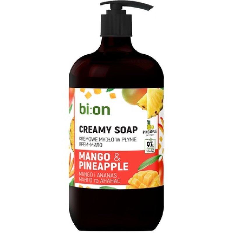 Elfa Pharm Bio Naturell Creamy Liquid Soap With Pump Mango And Pineapple 946 Ml