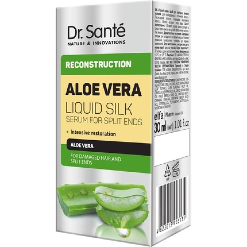 Elfa Pharm Dr Sante Aloe Vera Serum For Split Ends Liquid Silk 30 Ml