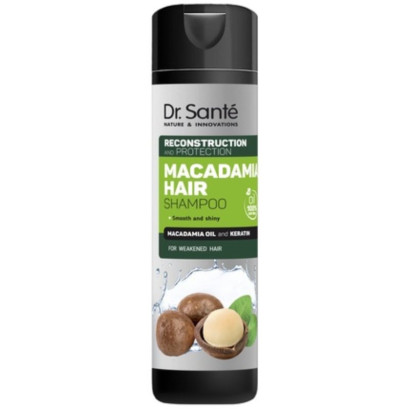 Elfa Pharm Dr Sante Macadamia Hair Shampoo For Damaged Hair With Macadamia Oil And Keratin 250 Ml