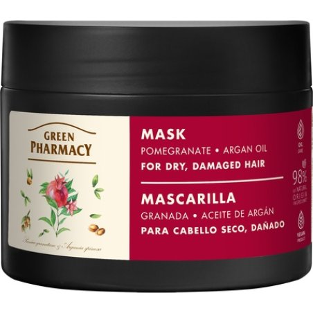 Elfa Pharm Green Pharmacy Hair Mask For Dry And Damaged Hair With Pomegranate And Argan Oil 300 Ml