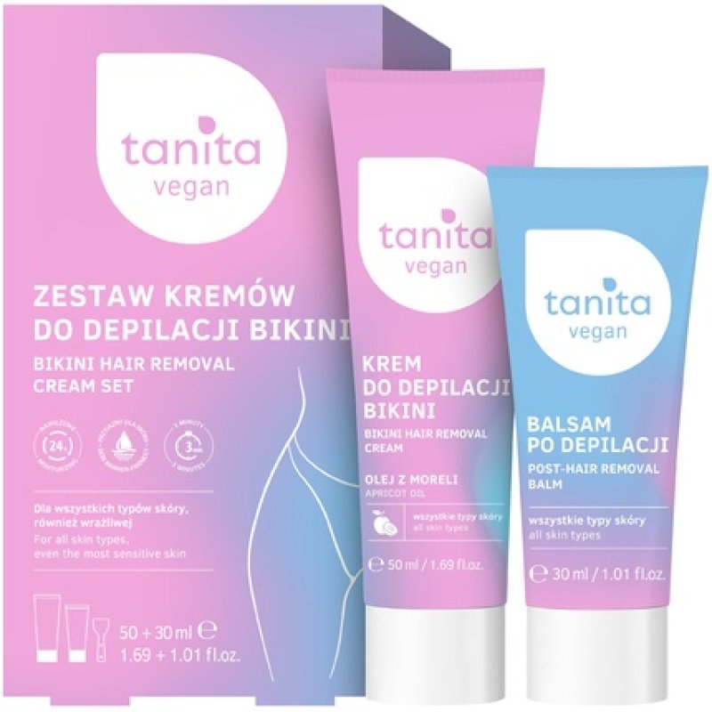 Miraculum Tanita Bikini Hair Removal Cream Set Hair Removal Cream 50ml Posthair Removal Balm 30ml