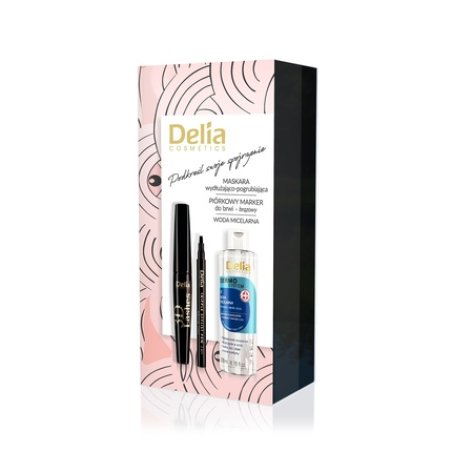 Delia Makeup Set 3 Micellar Water Mascara And Eyebrow Marker