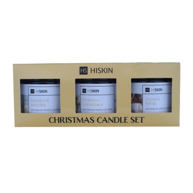 Hiskin Christmas Candle Set Soy Candle Set 1 Pack 3 Pieces