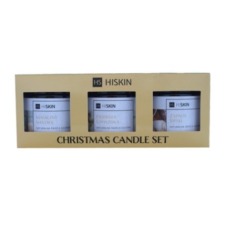 Hiskin Christmas Candle Set Soy Candle Set 1 Pack 3 Pieces