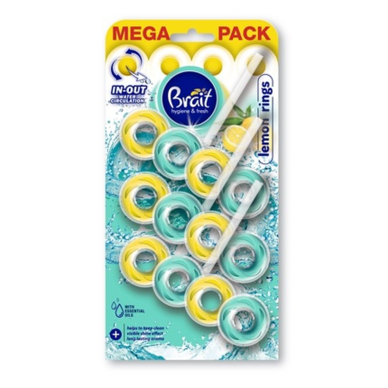 Dramers Brait Toilet Block 2phase Rings Lemon 3 X 40g