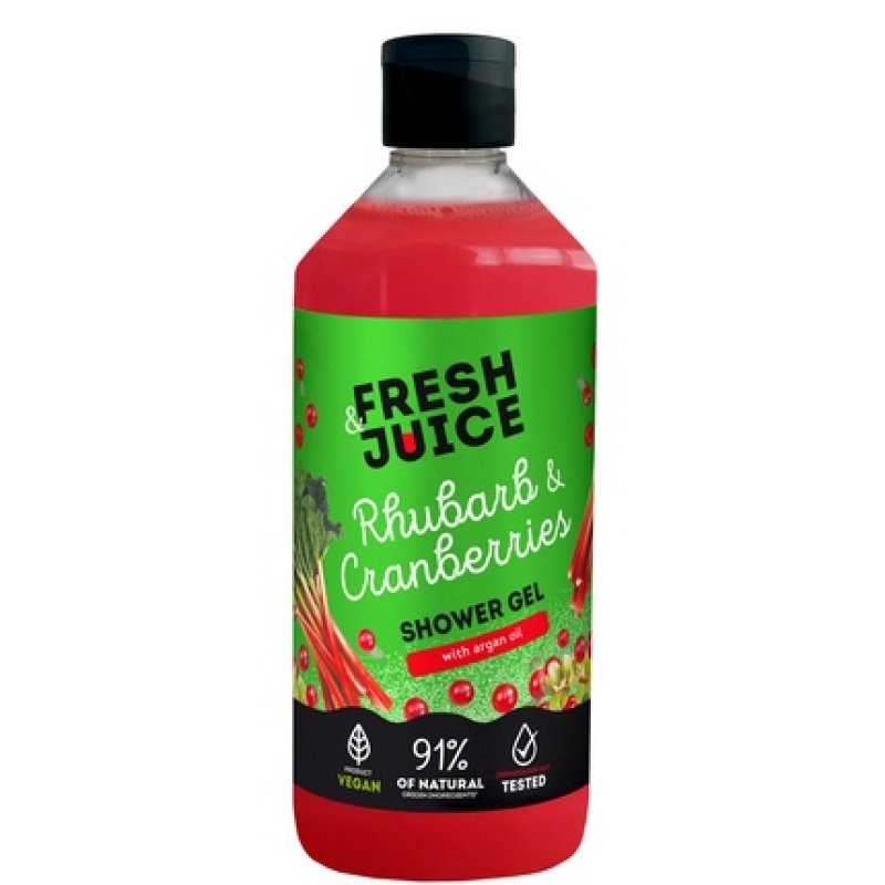 Elfa Pharm Fresh Juice Shower Gel Rhubarb And Cranberry 473 Ml