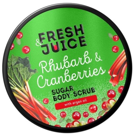 Elfa Pharm Fresh Juice Sugar Body Scrub Rhubarb And Cranberry 200 Ml