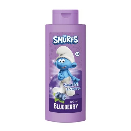Prodlicencyjne Ll The Smurfs Shower Gel & Shampoo Blueberry 400 Ml