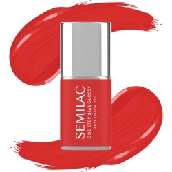 Semilac One Step Glossy 3in1 Hybrid Nail Polish S530 Scarlet 7 Ml