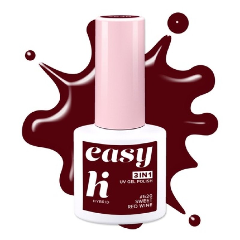 Hi Hybrid Hi Hybrid Easy 3 In 1 Hybrid Nail Polish No 620 Sweet Red Wine 5 Ml