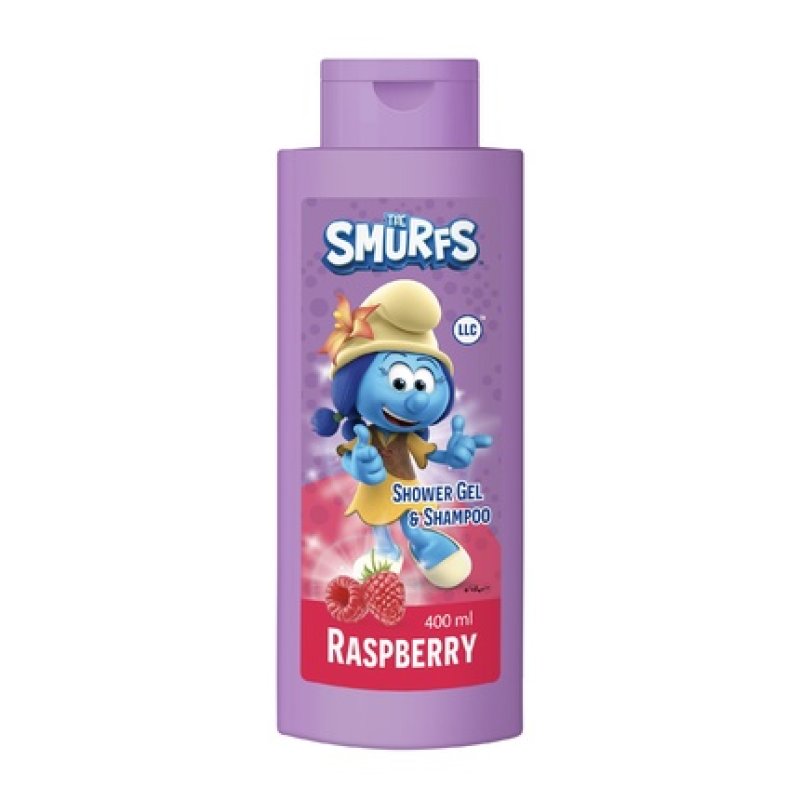 Prodlicencyjne Ll The Smurfs Shower Gel & Shampoo Raspberry 400 Ml