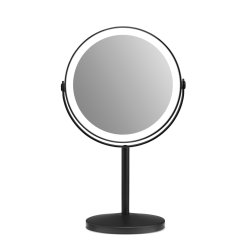 Gillian Jones - Rechargeable LED table mirror with 10x magnification and USB-C - Matte black - W21.5 x H35 x D13.5 cm