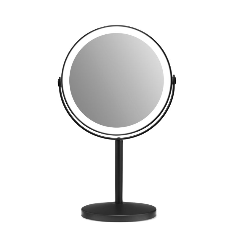Gillian Jones - Rechargeable LED table mirror with 10x magnification and USB-C - Matte black - W21.5 x H35 x D13.5 cm