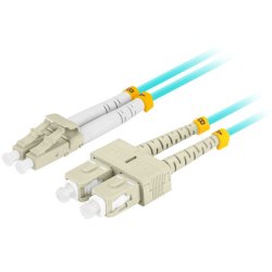 CABLE DE FIBRAOPTICA LANBERG 2M MULTI LC/UPC-SC/UPC DUPLEX OM3 LSZH 3.0MM BL