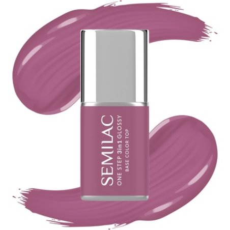 Semilac One Step Glossy 3in1 Hybrid Nail Polish S205 Purple Beige 7 Ml