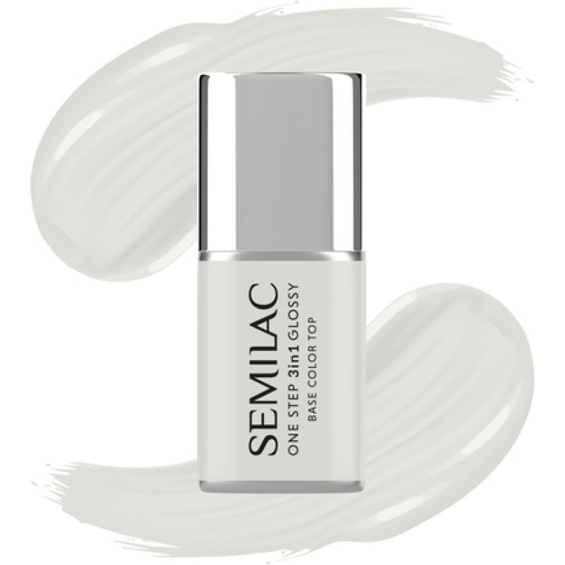 Semilac One Step Glossy 3in1 Hybrid Nail Polish S110 The White 7 Ml