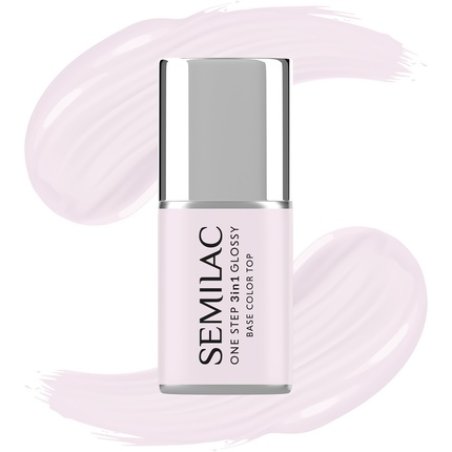 Semilac One Step Glossy 3in1 Hybrid Nail Polish S235 Peach Beige 7 Ml