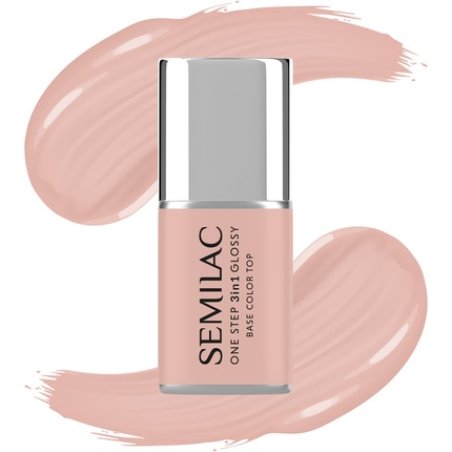 Semilac One Step Glossy 3in1 Hybrid Nail Polish S450 Light Peach 7 Ml