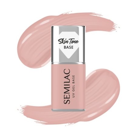 Semilac Skin Tone Base For Hybrid Nail Polishes Semitransparent Pale Beige 7 Ml