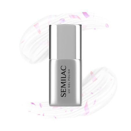 Semilac No Wipe Hybrid Nail Polish Top Coat Flower Flakes 7 Ml