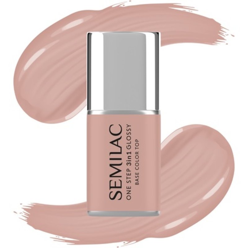 Semilac One Step Glossy 3in1 Hybrid Nail Polish S210 French Beige 7 Ml