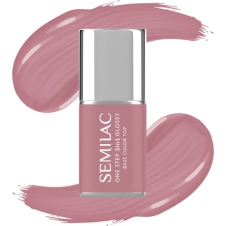 Semilac One Step Glossy 3in1 Hybrid Nail Polish S201 Earth Pink 7 Ml