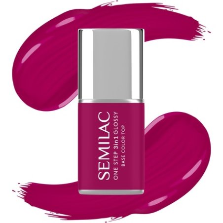 Semilac One Step Glossy 3in1 Hybrid Nail Polish S690 Coral Pink 7 Ml