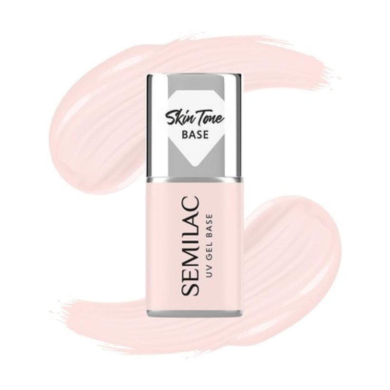 Semilac Skin Tone Base For Hybrid Nail Polishes Semitransparent Rose Beige 7 Ml