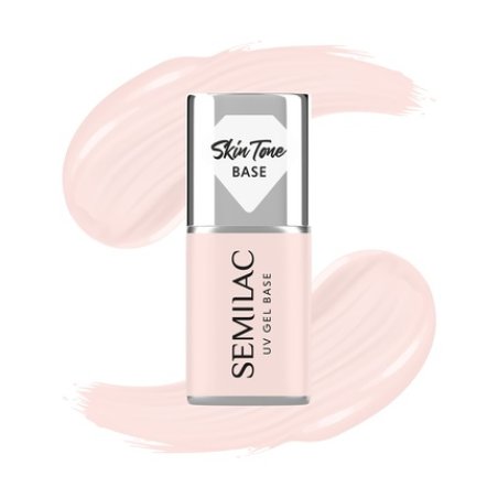 Semilac Skin Tone Base For Hybrid Nail Polishes Semitransparent Rose Beige 7 Ml