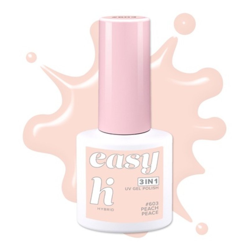 Hi Hybrid Hi Hybrid Easy 3 In 1 Hybrid Nail Polish No 603 Peach Peace 5 Ml