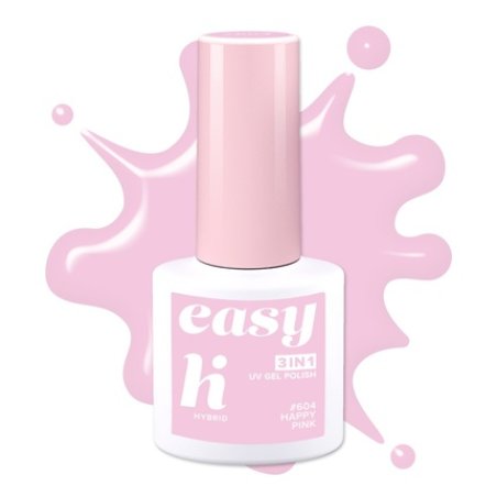 Hi Hybrid Hi Hybrid Easy 3 In 1 Hybrid Nail Polish No 604 Happy Pink 5 Ml