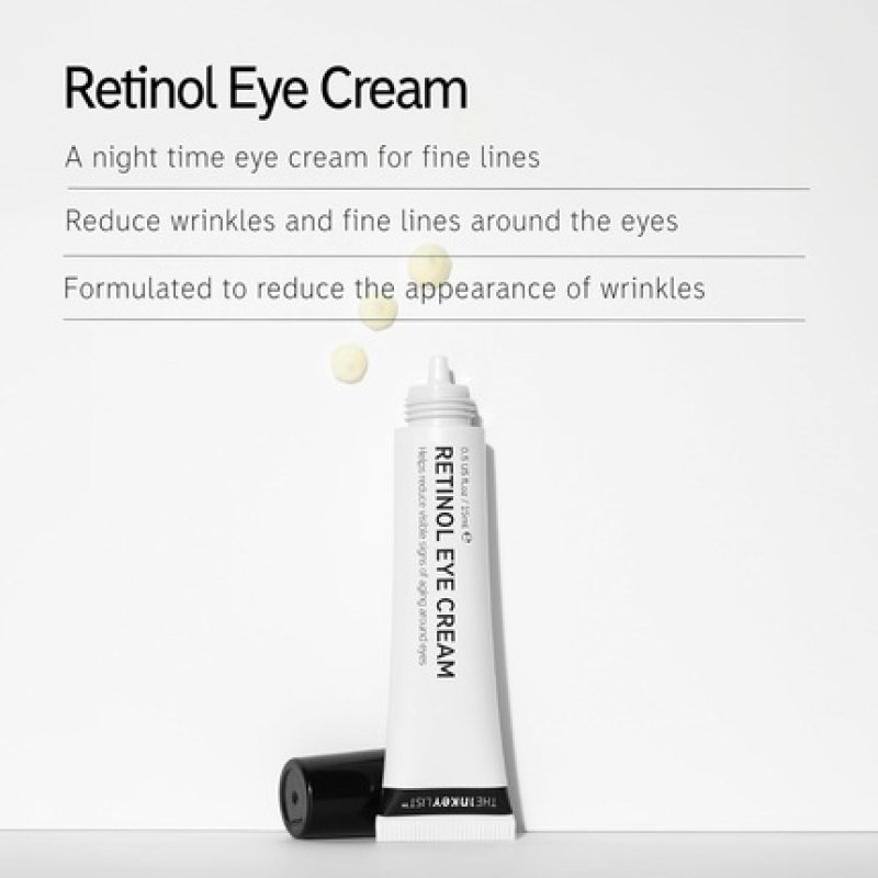 The Inkey List Retinol Eye Cream 15ml - Reduces Wrinkles and Fine Lines