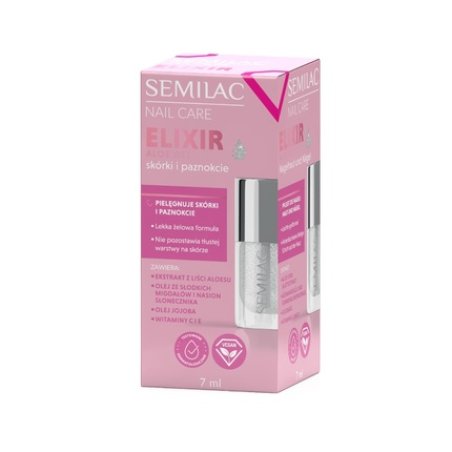 Semilac Nail Care Gel Elixir For Cuticles And Nails Aloe 7 Ml