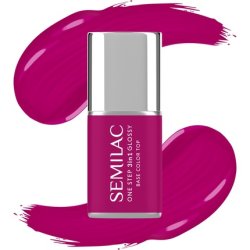 Semilac One Step Glossy 3in1 Hybrid Nail Polish S595 Bright Purple 7 Ml