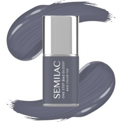 Semilac One Step Glossy 3in1 Hybrid Nail Polish S185 Stone Grey 7 Ml