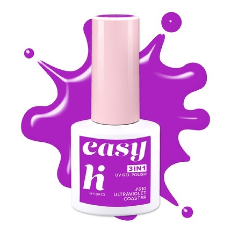 Hi Hybrid Hi Hybrid Easy 3 In 1 Hybrid Nail Polish No 610 Ultraviolet Coaster 5 Ml