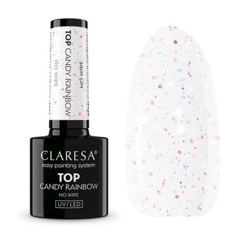 Claresa Nails Claresa Top No Wipe Candy Rainbow 5g