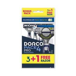 Disiclin Dorco Pace 4 Pro Disposable Razor With 4 Blades 4 Pieces